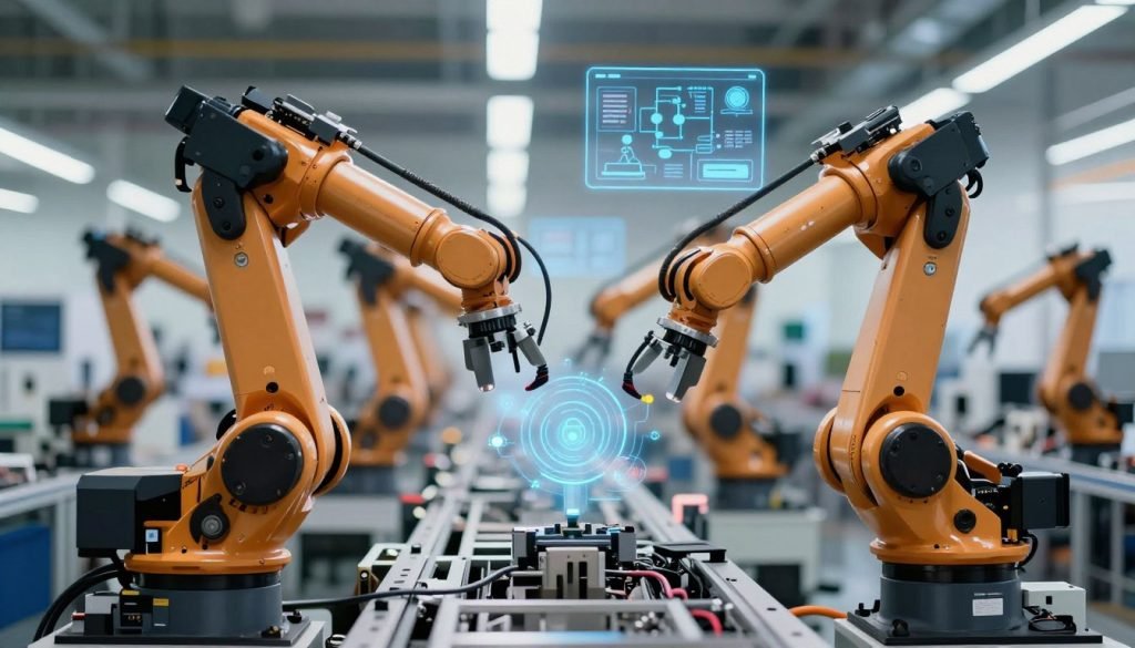 تمثيل لأتمتة الوظائف بواسطة الذكاء الاصطناعي وتأثيرها على سوق العمل (AI Risks)