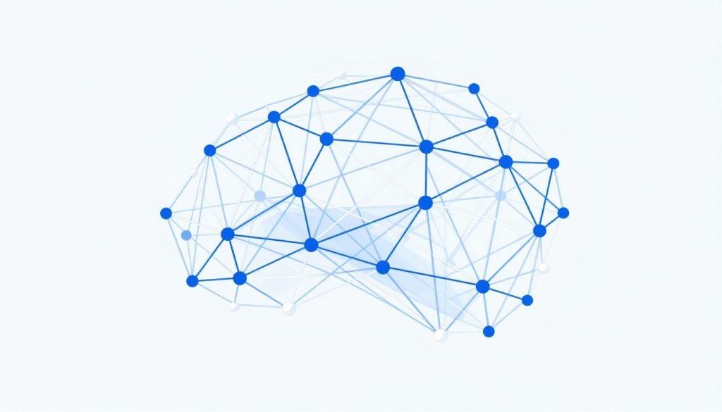 شبكة عصبية اصطناعية تمثل الذكاء الاصطناعي (AI Risks)