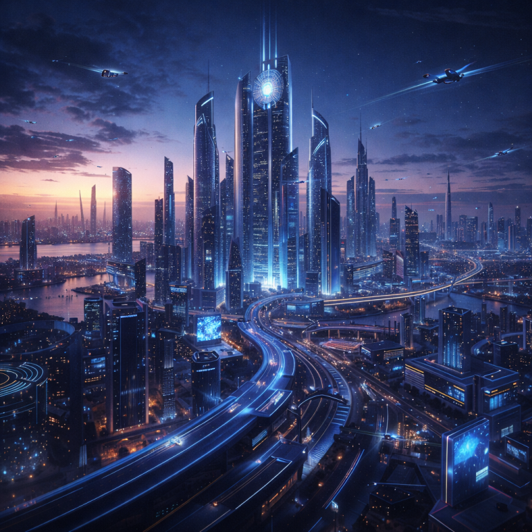 Illustration representing technology trends in 2026 including artificial intelligence, automation, and digital innovation.