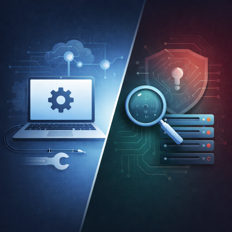 اكتشف الفروق الأساسية بين أخصائي الدعم الفني وأخصائي الأمن السيبراني من حيث المهام والمهارات والمسار الوظيفي. دليل شامل لاختيار المسار المناسب في عالم تكنولوجيا المعلومات.