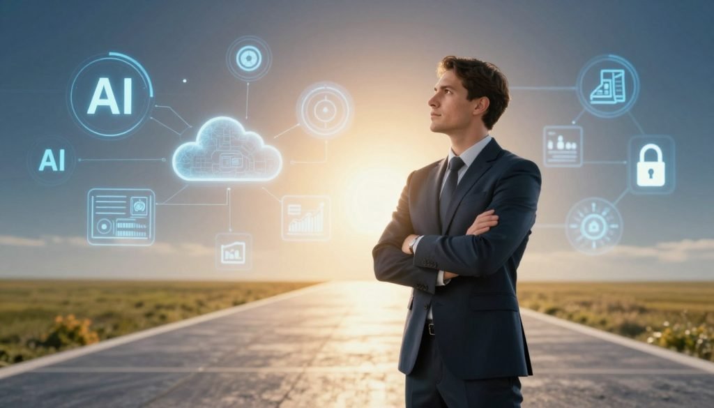 شخص يستعد للمستقبل التقني من خلال تعلم أهم التقنيات اللي لازم تتعلمها في 2026