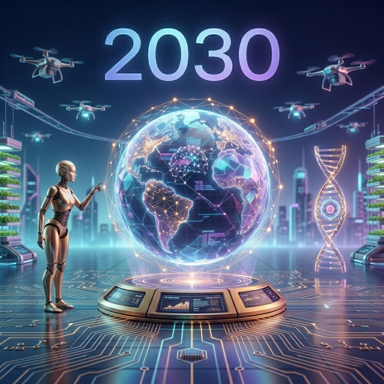 تعرف على أخطر 10 تحولات تقنية قبل 2030 بناءً على تقارير Gartner وMcKinsey وWEF. كيف سيغير الذكاء الاصطناعي والروبوتات والكم حياتك وعملك؟