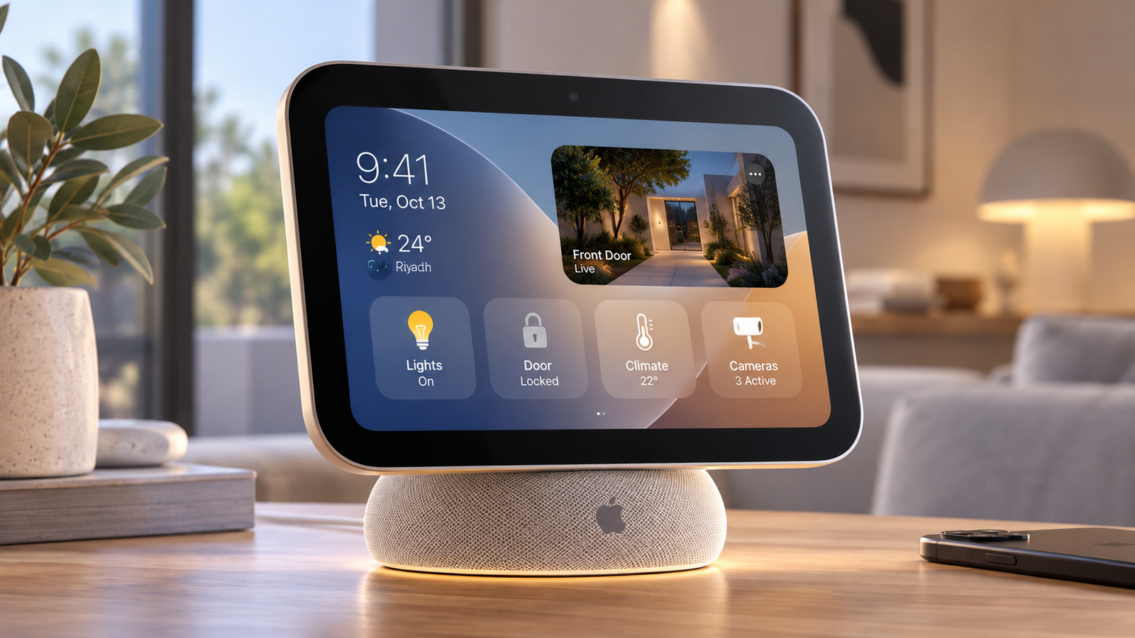 Apple HomeView - تصور فني لجهاز آبل الجديد للتحكم بالمنزل الذكي