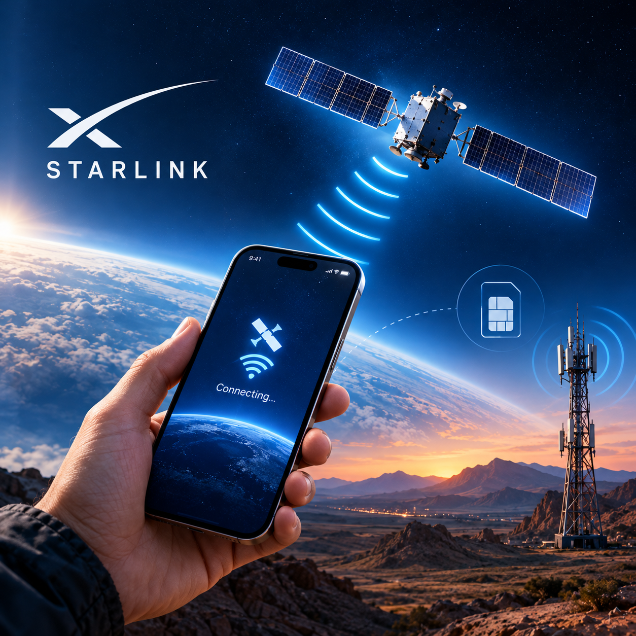 You are currently viewing هل تستغني عن شريحة الاتصال؟ Starlink تخطط لمنافسة شركات الاتصالات